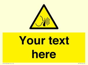 Custom warning sudden loud noise